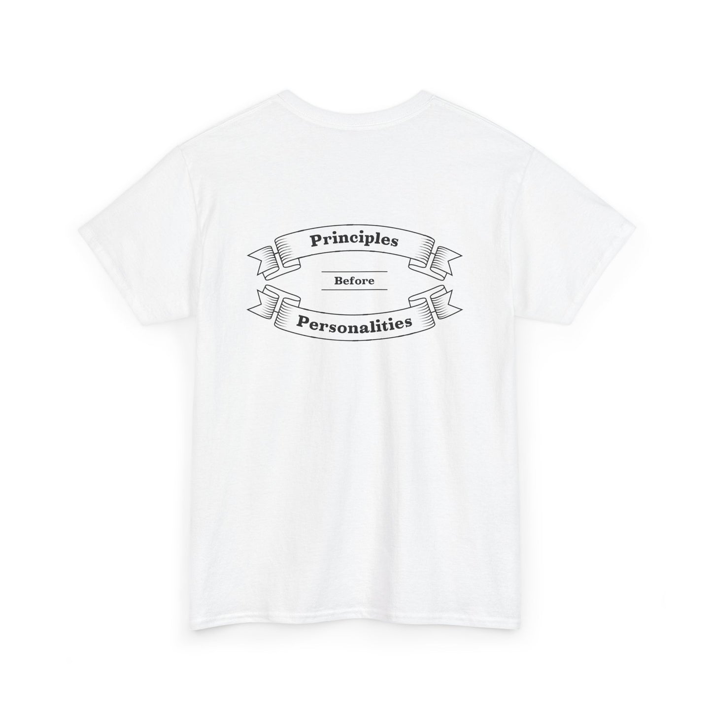 Haler Smith - T-Shirt - Haler Smith Heavy Cotton Short Sleeve Tee - Principles Before Personalities 1 - S - XL