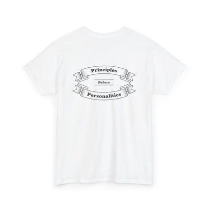 Haler Smith - T-Shirt - Haler Smith Heavy Cotton Short Sleeve Tee - Principles Before Personalities 1 - S - XL