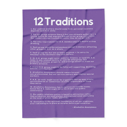 Haler Smith - Home Decor - Haler Smith Polar Fleece Blanket - 12 Traditions - Light Purple