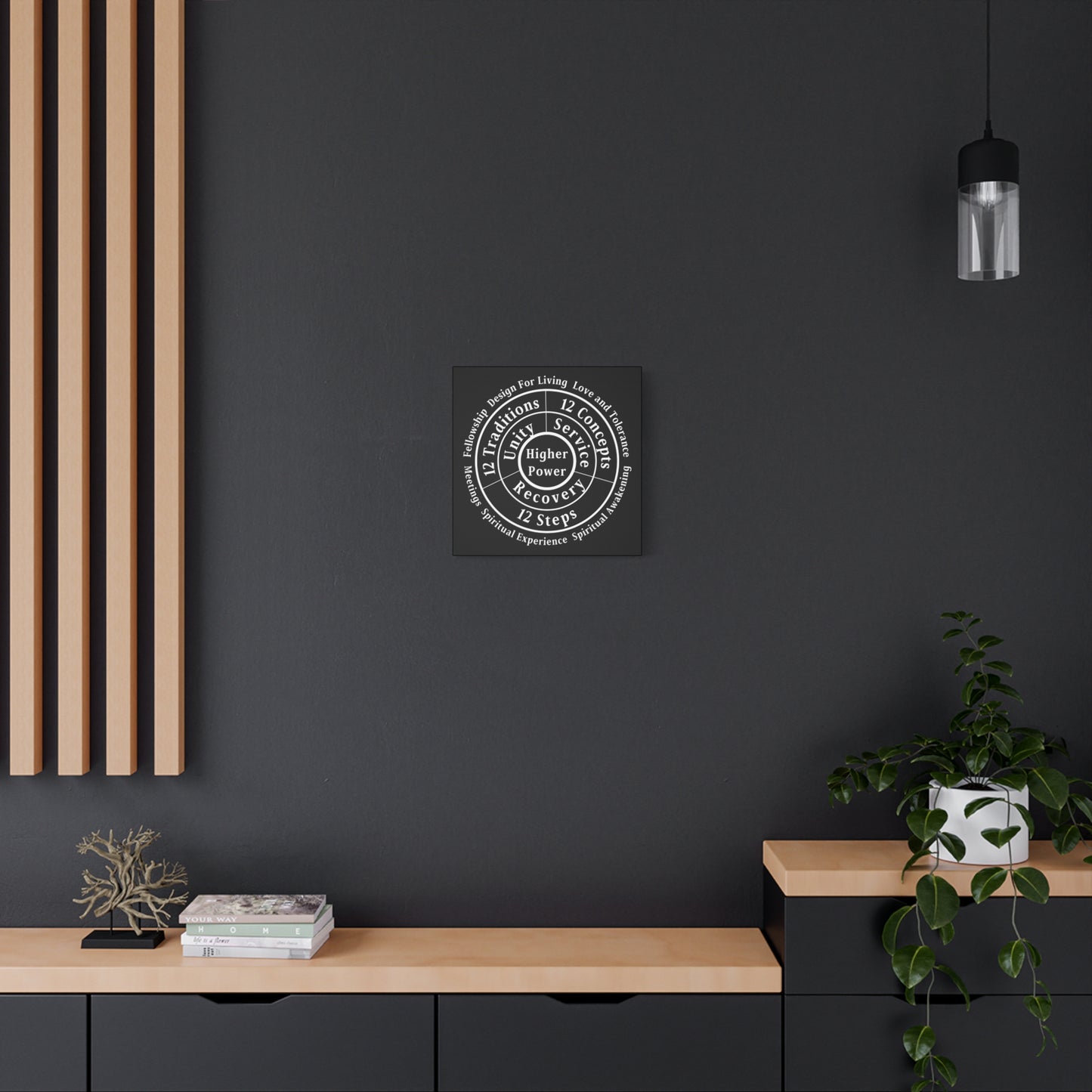 Haler Smith Matte Canvas - Higher Power 1 - Black Matte Finish - White Letters