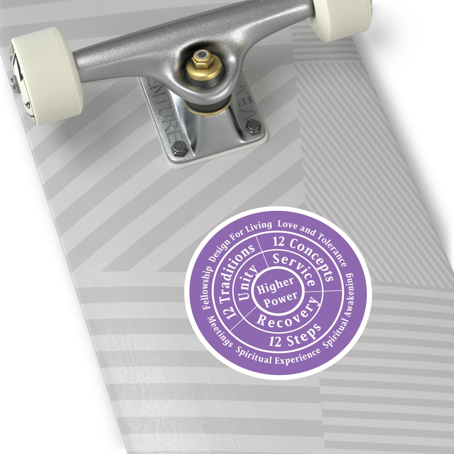 Haler Smith Vinyl Round Sticker - Higher Power 1 - Light Purple