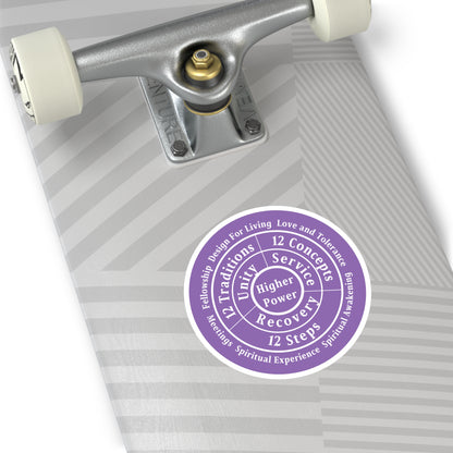 Haler Smith Vinyl Round Sticker - Higher Power 1 - Light Purple