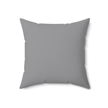 Haler Smith Polyester Square Pillow Grey - Live The Steps - White Letters