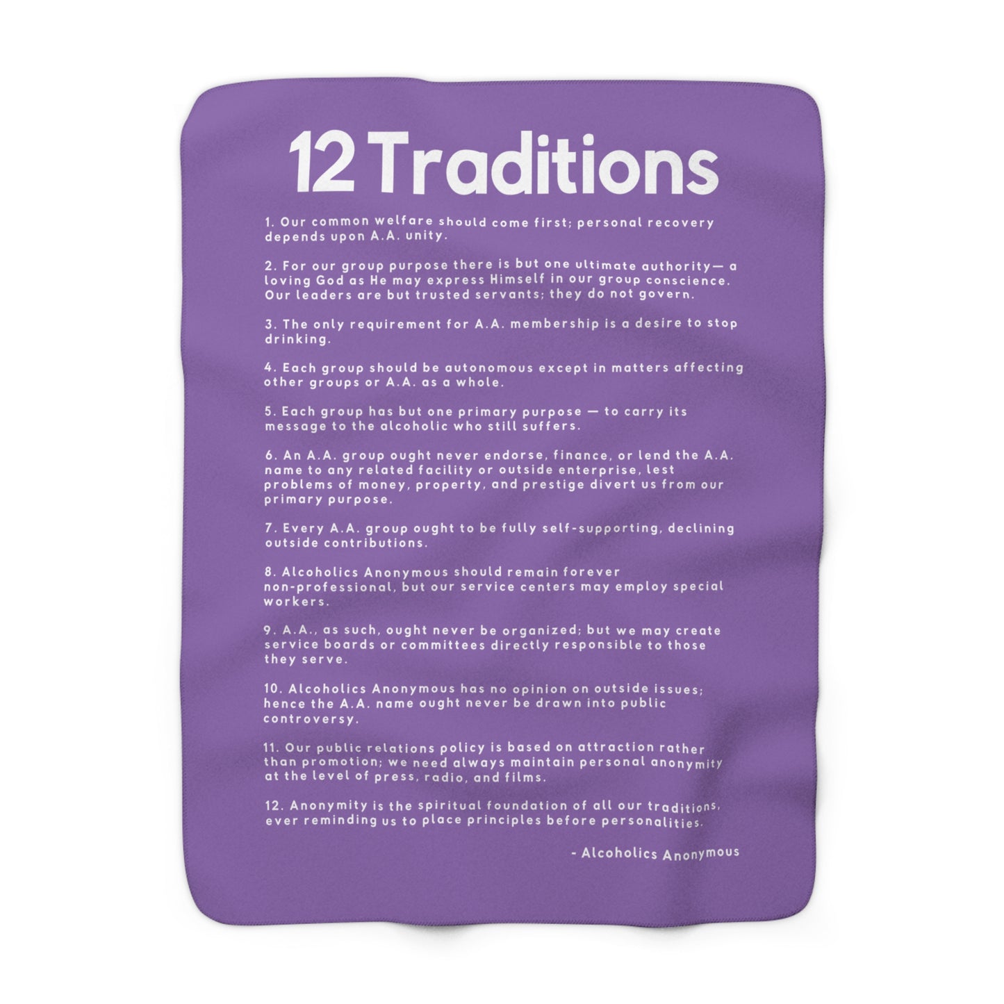 Haler Smith - Home Decor - Haler Smith Sherpa Fleece Blanket - 12 Traditions - Light Purple