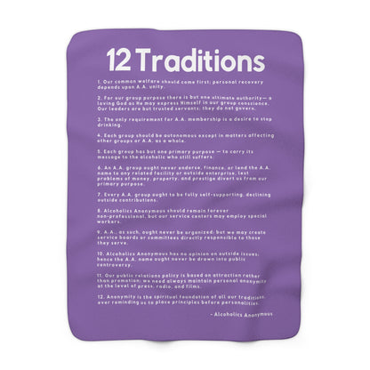 Haler Smith - Home Decor - Haler Smith Sherpa Fleece Blanket - 12 Traditions - Light Purple