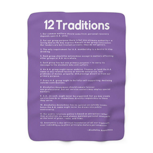 Haler Smith - Home Decor - Haler Smith Sherpa Fleece Blanket - 12 Traditions - Light Purple