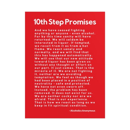 Haler Smith - Poster - Haler Smith Rolled Poster - 10th Step Promises - Vertical Red Matte Finish