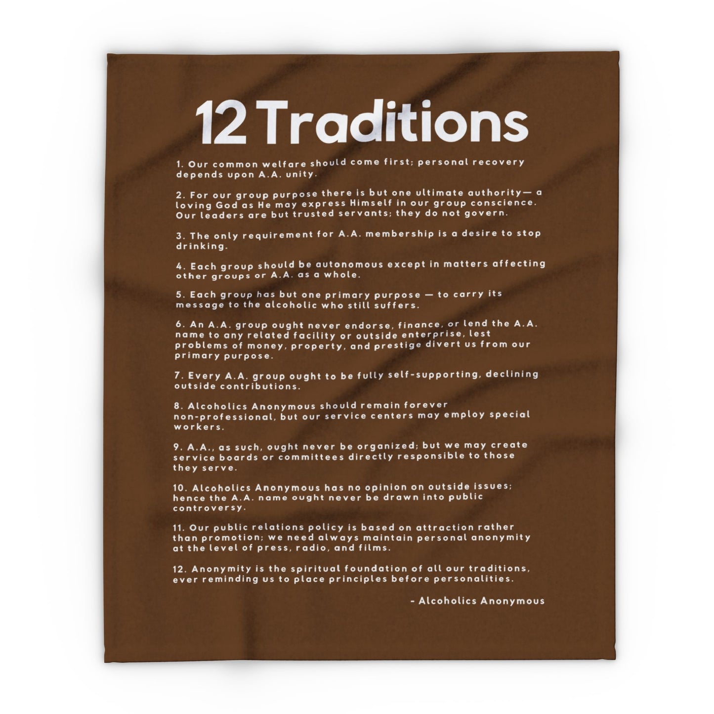 Haler Smith - Home Decor - Haler Smith Polar Fleece Blanket - 12 Traditions - Brown