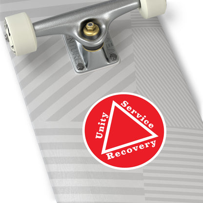 Haler Smith Vinyl Round Sticker - Unity Service Recovery 1 - Red