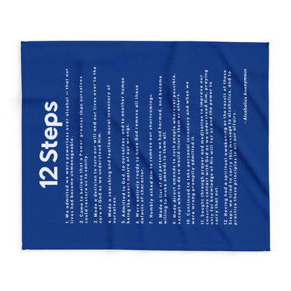 Haler Smith - Home Decor - Haler Smith Polar Fleece Blanket - 12 Steps - Dark Blue