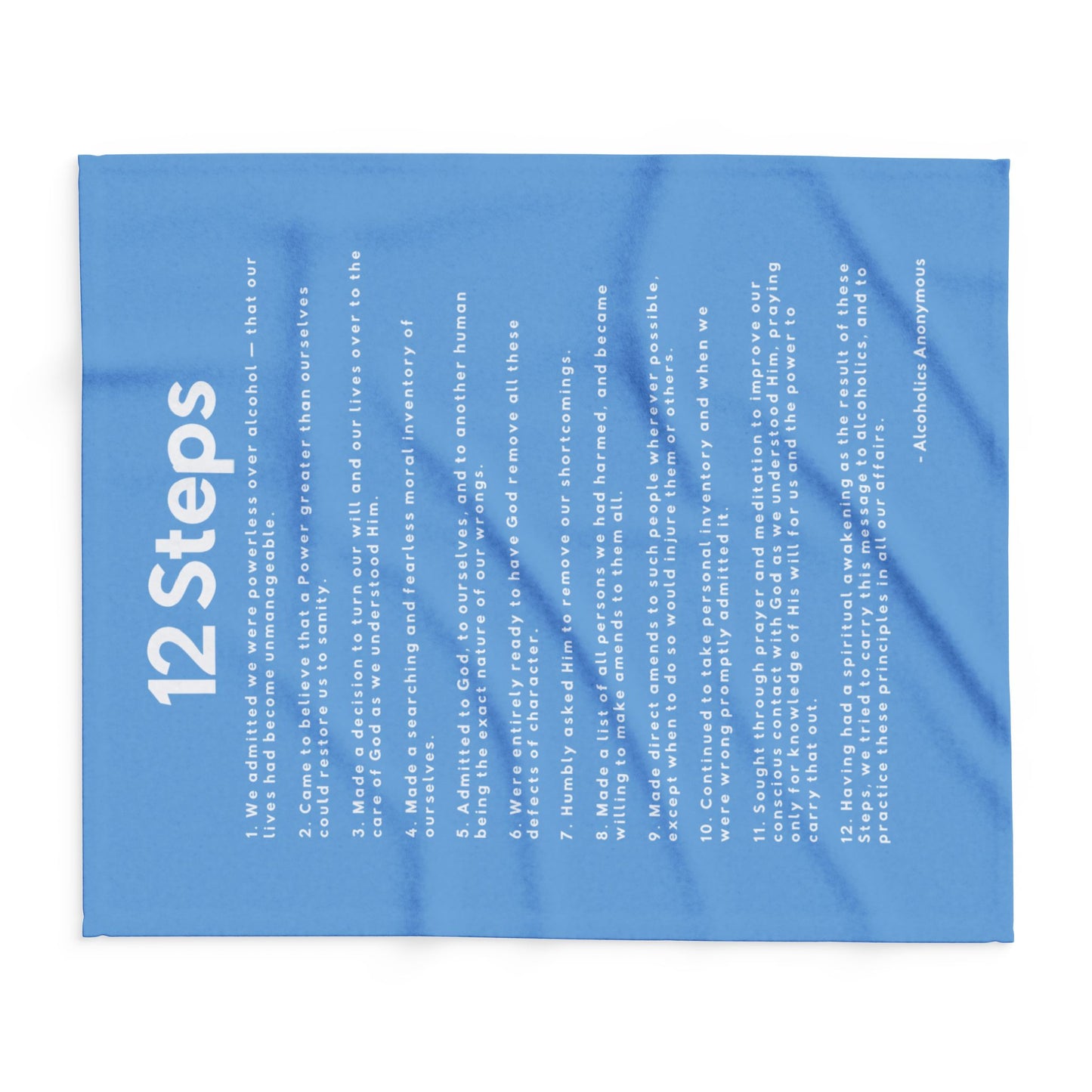 Haler Smith - Home Decor - Haler Smith Polar Fleece Blanket - 12 Steps - Light Blue