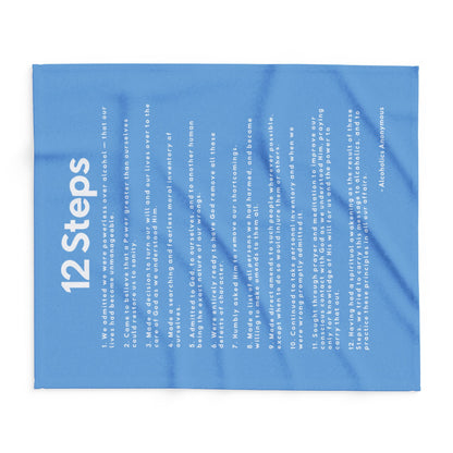 Haler Smith - Home Decor - Haler Smith Polar Fleece Blanket - 12 Steps - Light Blue