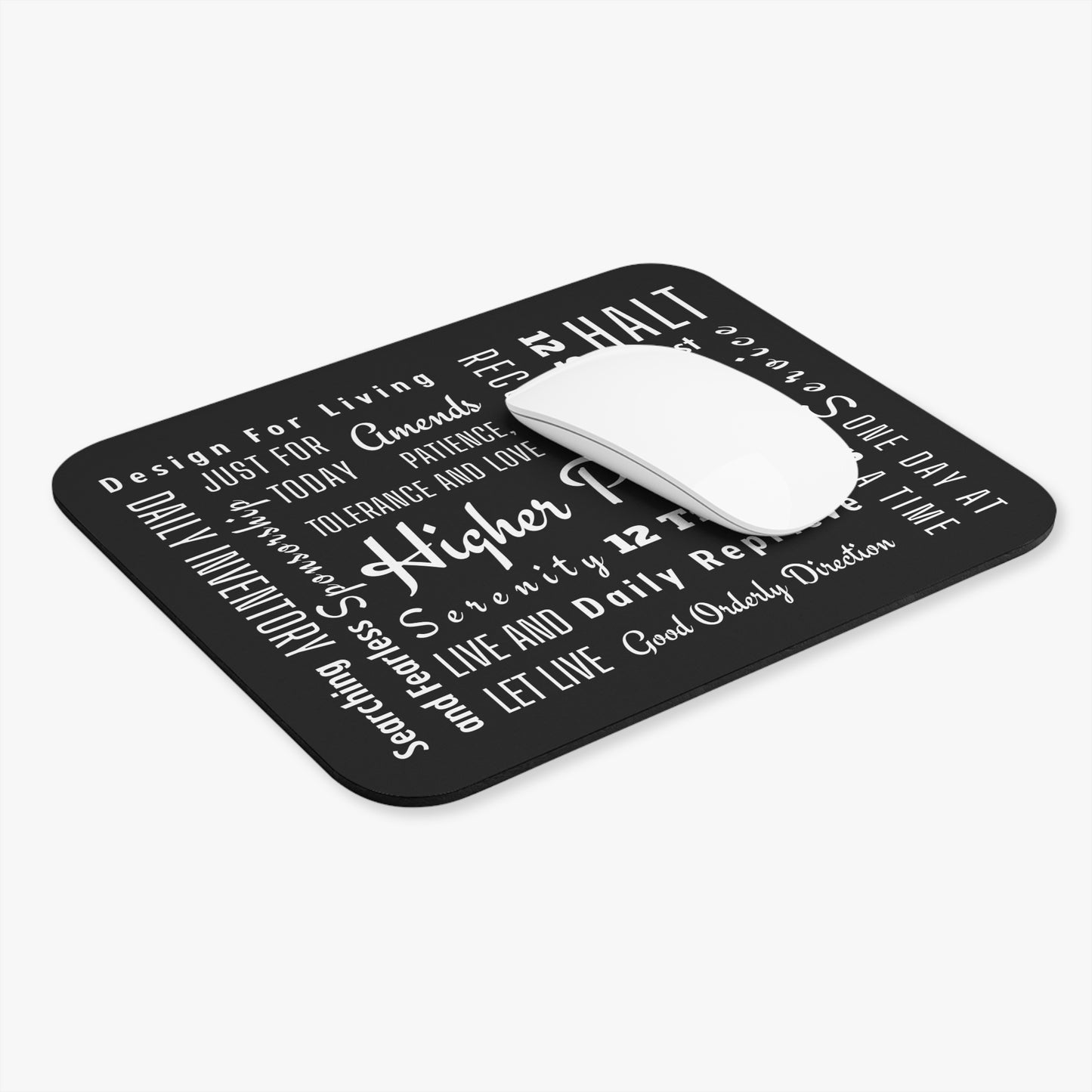 Haler Smith Mouse Pad - Recovery Phrases 1 - Black