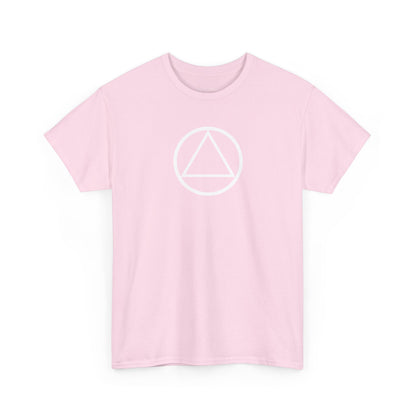 Recovery Short Sleeve T-Shirt | Circle and Triangle Design 1 On The Front