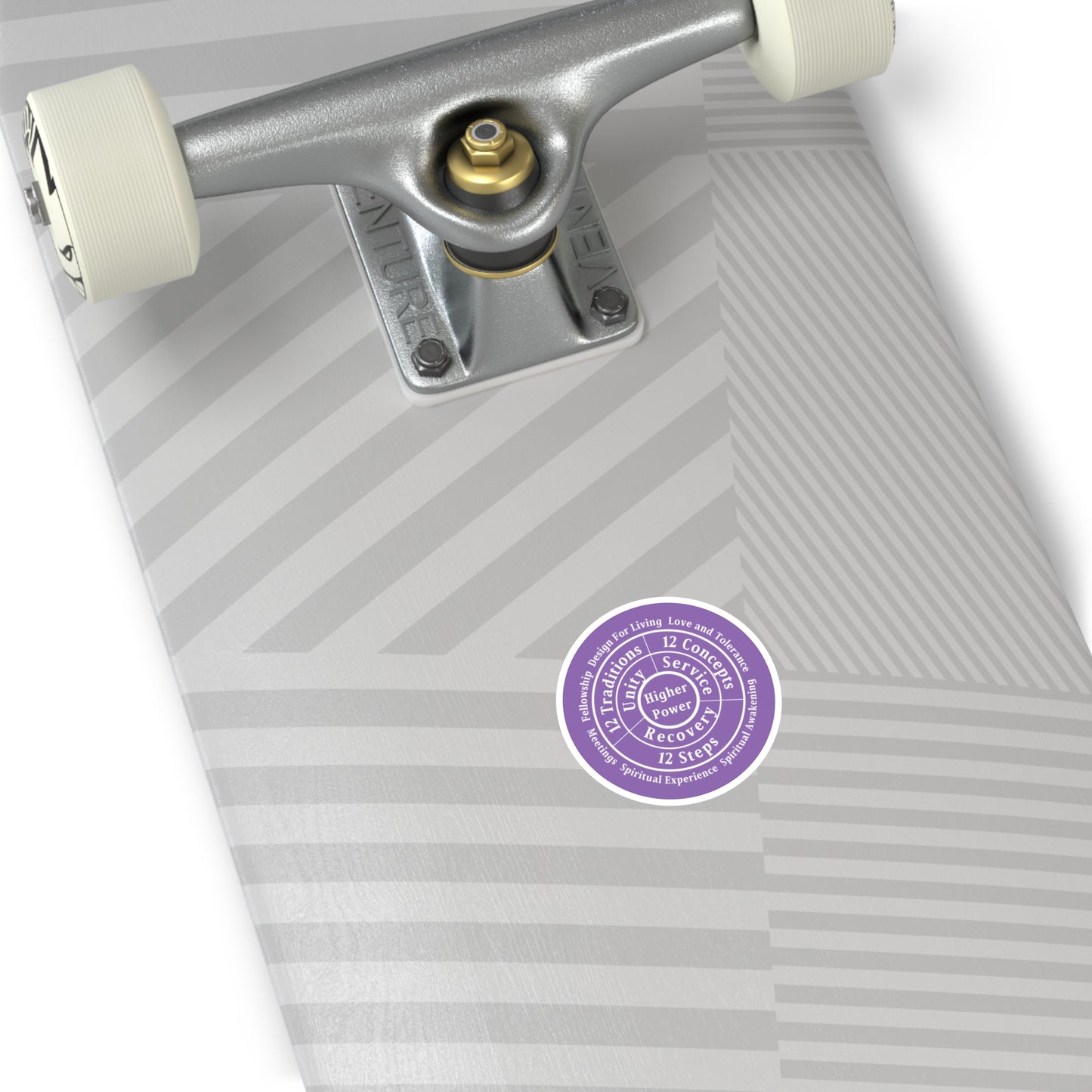 Haler Smith Vinyl Round Sticker - Higher Power 1 - Light Purple
