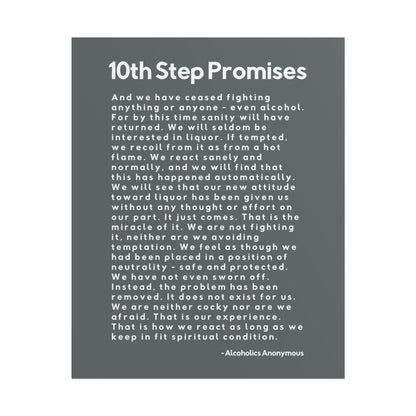 Haler Smith - Poster - Haler Smith Rolled Poster - 10th Step Promises - Vertical Dark Gray Matte Finish