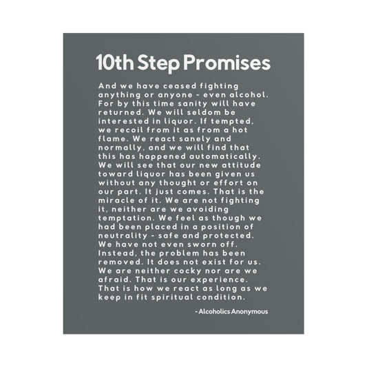 Haler Smith - Poster - Haler Smith Rolled Poster - 10th Step Promises - Vertical Dark Gray Matte Finish
