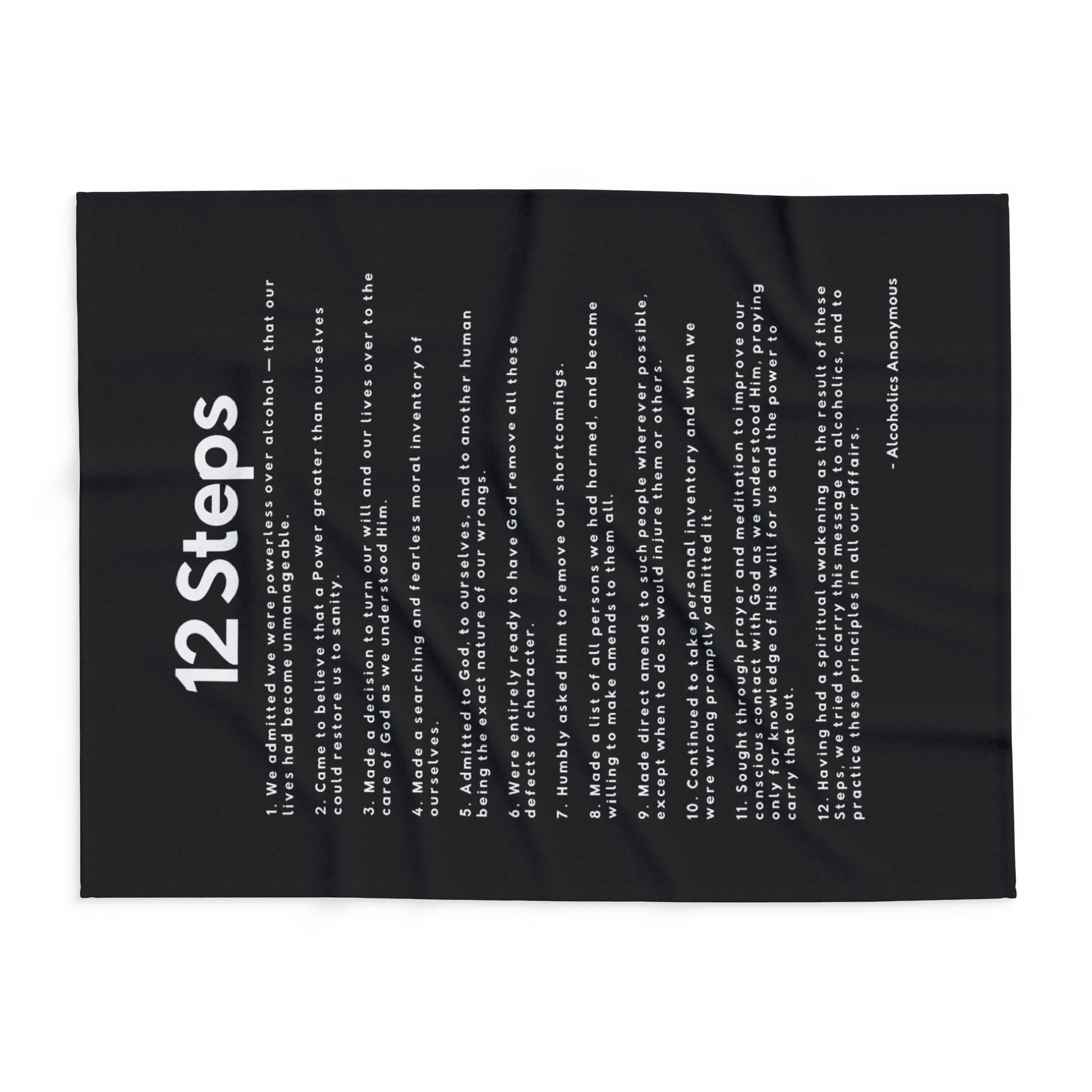 Haler Smith - Home Decor - Haler Smith Polar Fleece Blanket - 12 Steps - Black