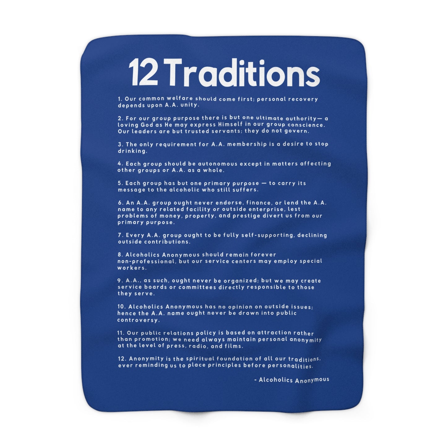 Haler Smith - Home Decor - Haler Smith Sherpa Fleece Blanket - 12 Traditions - Dark Blue