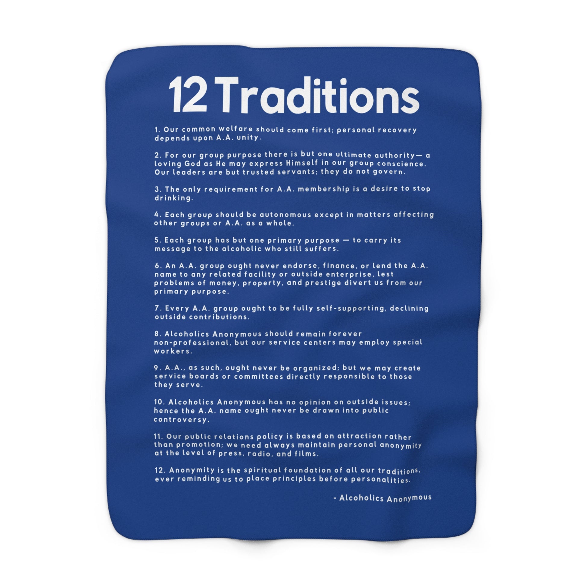 Haler Smith - Home Decor - Haler Smith Sherpa Fleece Blanket - 12 Traditions - Dark Blue