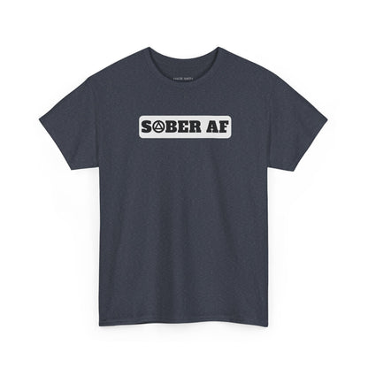 Recovery Short Sleeve T-Shirt | Sober AF Design 1 On The Front