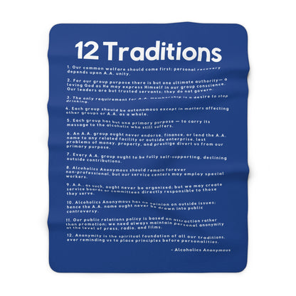 Haler Smith - Home Decor - Haler Smith Sherpa Fleece Blanket - 12 Traditions - Dark Blue