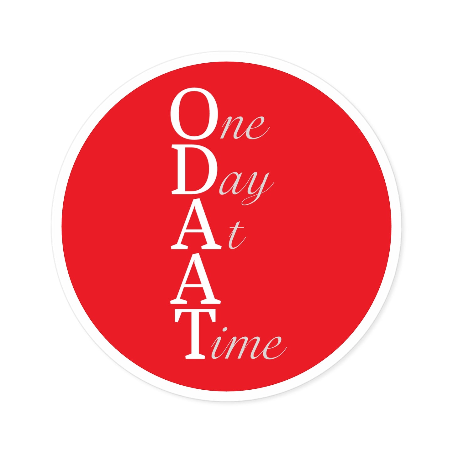 Haler Smith Vinyl Round Sticker - ODAAT - Red