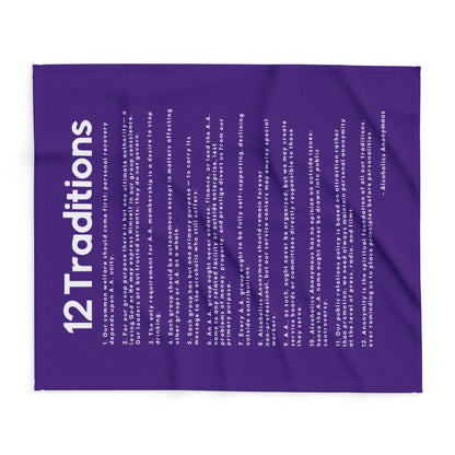 Haler Smith - Home Decor - Haler Smith Polar Fleece Blanket - 12 Traditions - Purple