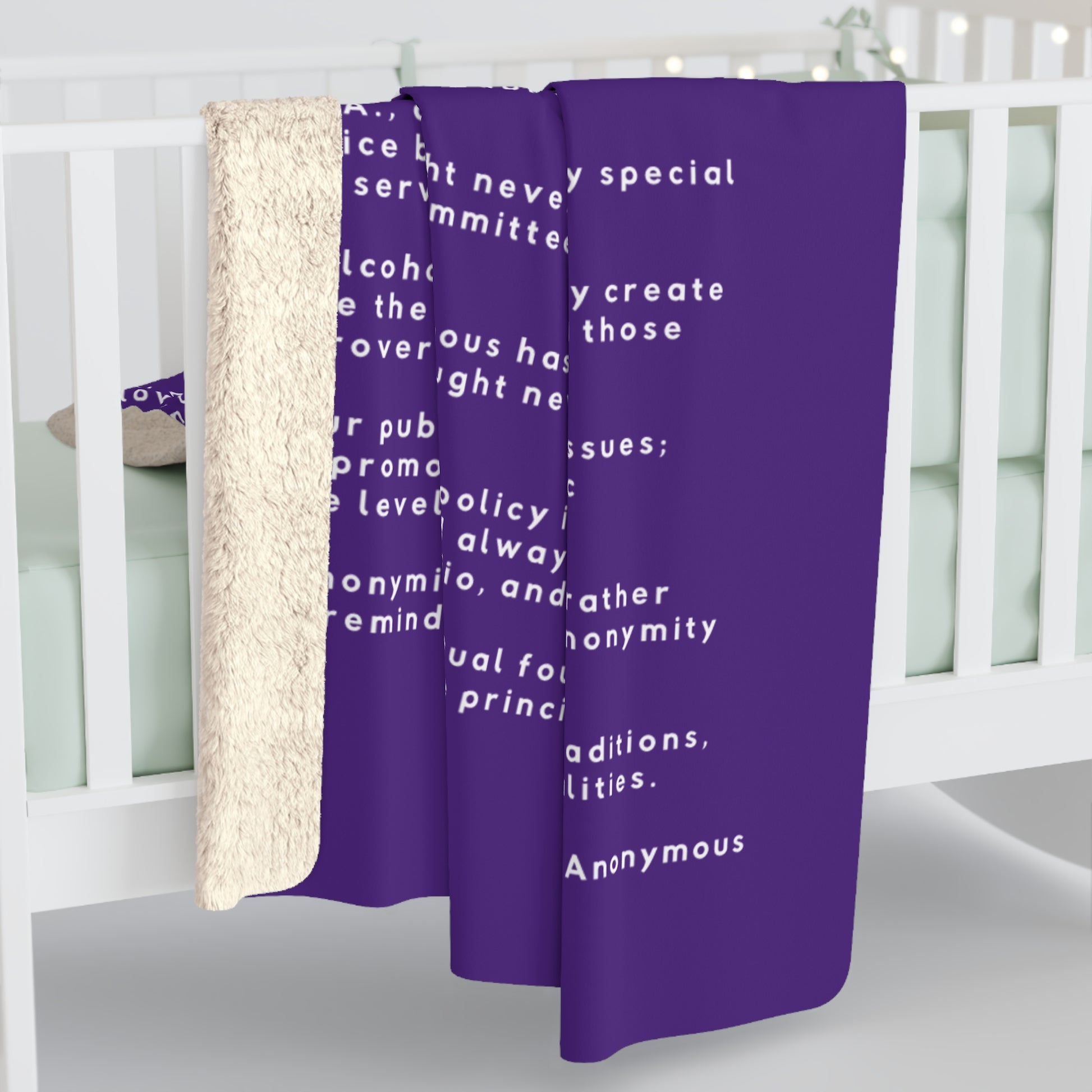 Haler Smith - Home Decor - Haler Smith Sherpa Fleece Blanket - 12 Traditions - Purple