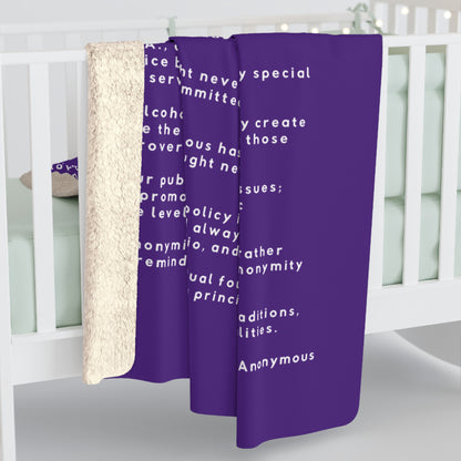 Haler Smith - Home Decor - Haler Smith Sherpa Fleece Blanket - 12 Traditions - Purple
