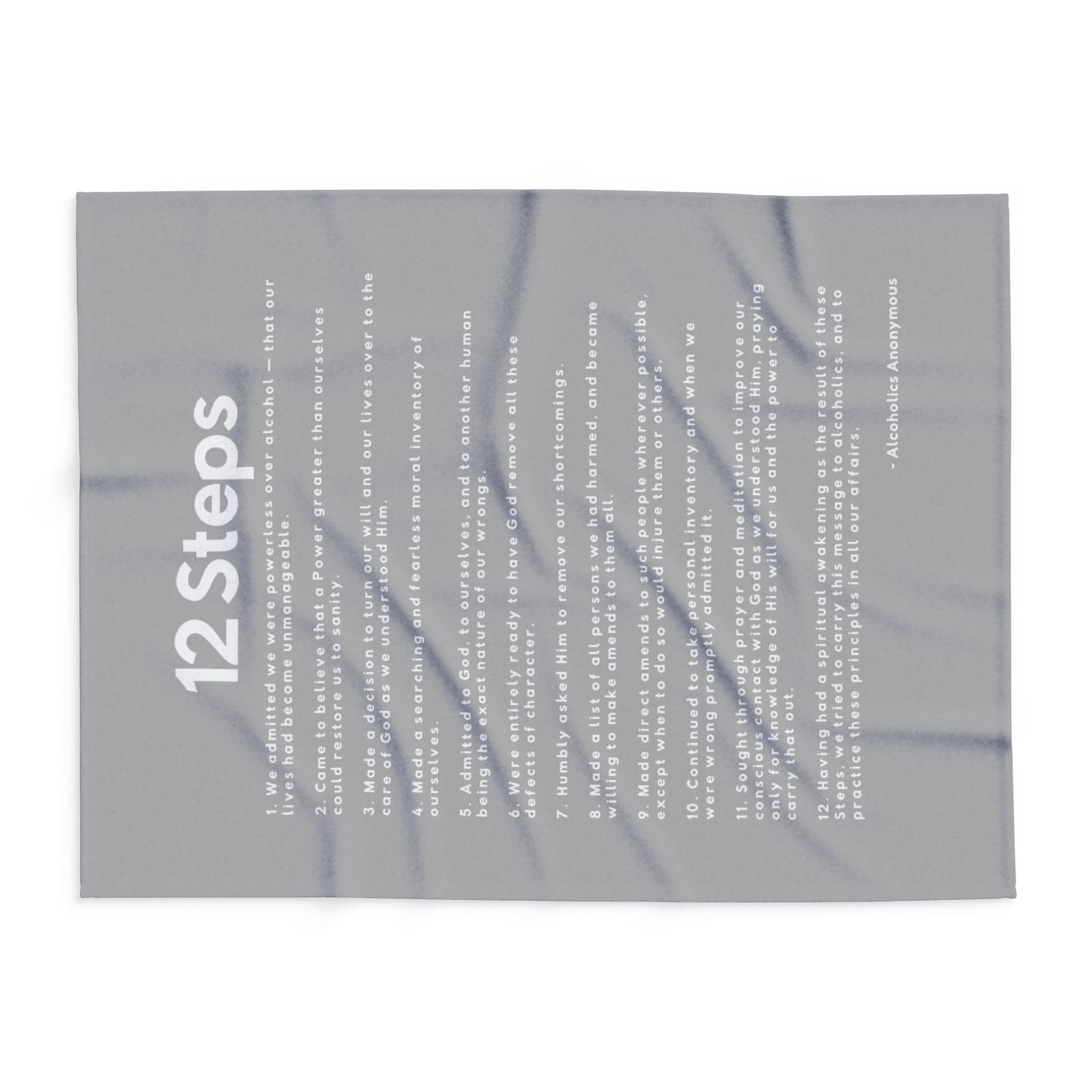 Haler Smith Polar Fleece Blanket - 12 Steps - Light Gray