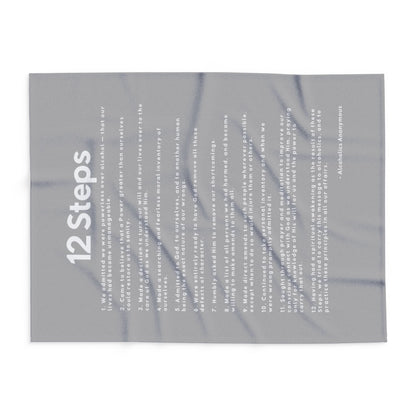 Haler Smith Polar Fleece Blanket - 12 Steps - Light Gray