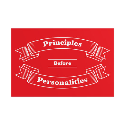 Haler Smith - Poster - Haler Smith Rolled Poster - Principles Before Personalities 1 - Black Matte Finish
