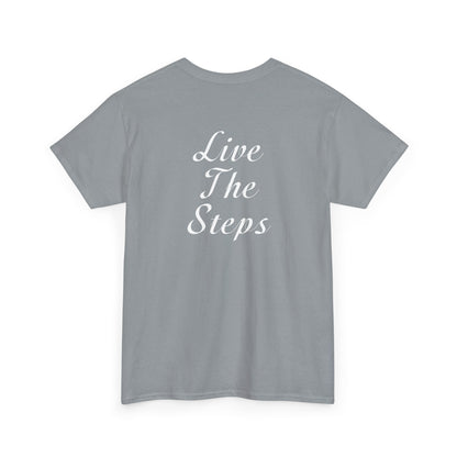 Haler Smith - T-Shirt - Haler Smith Heavy Cotton Short Sleeve Tee S - XL - Live The Steps - White Letters