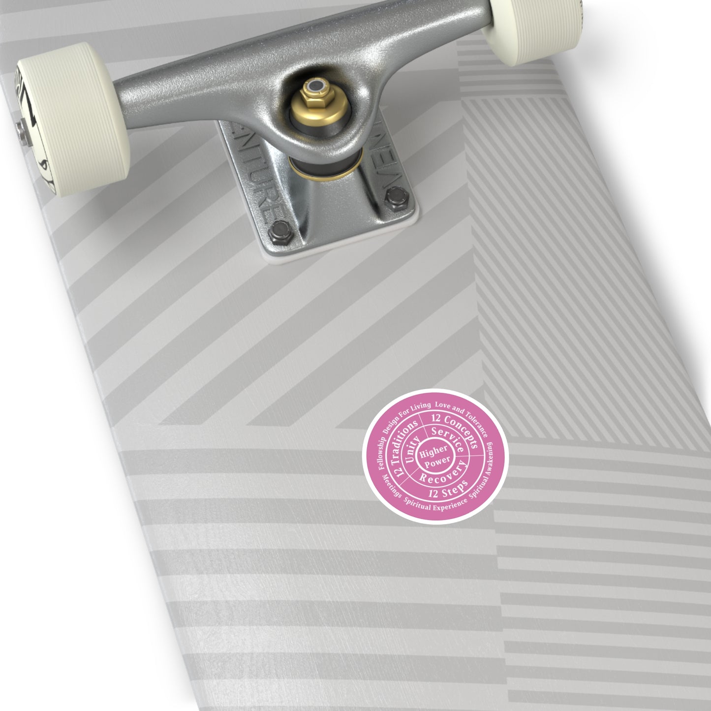 Haler Smith Vinyl Round Sticker - Higher Power 1 - Light Pink