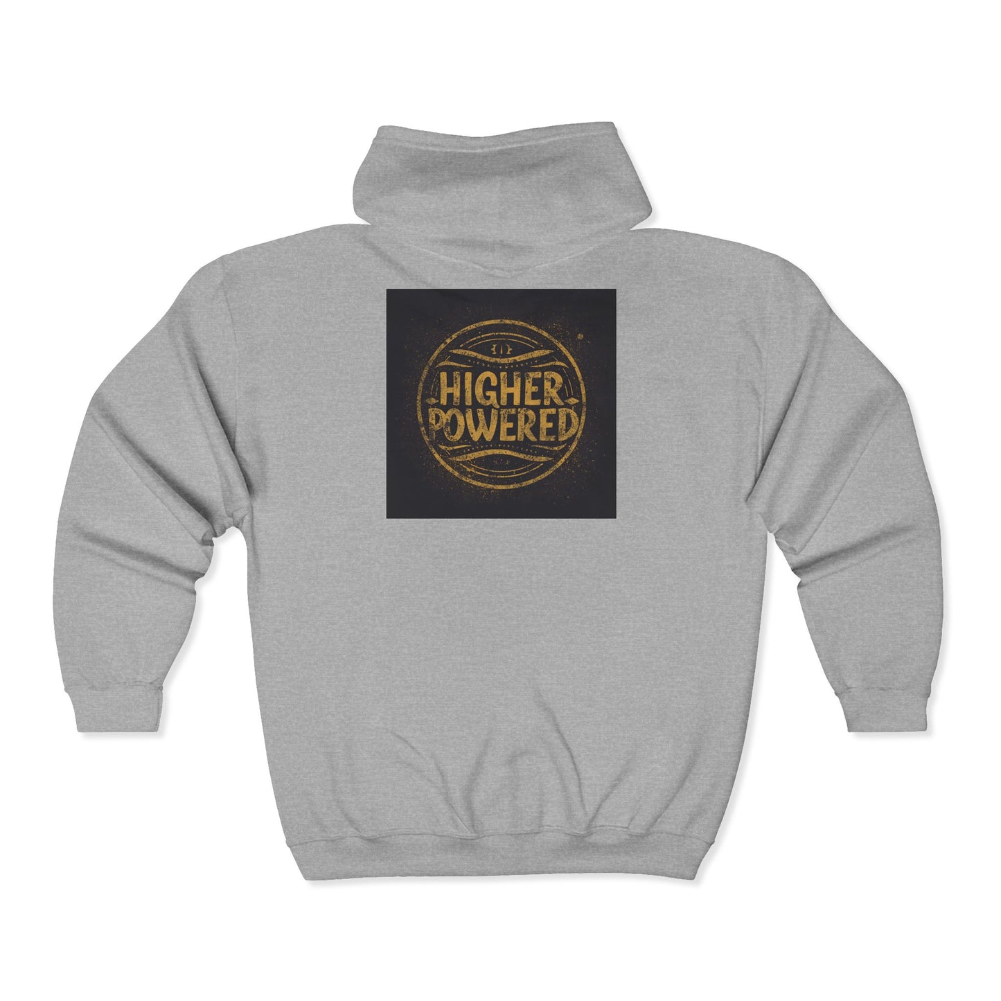 Recovery Zip Hoodie | Higher Powered Design 2 On The Back