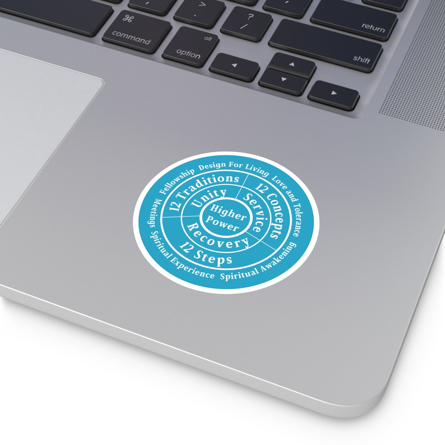 Haler Smith Vinyl Round Sticker - Higher Power 1 - Turquoise