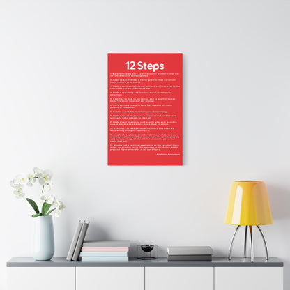 Haler Smith - Canvas - Haler Smith Matte Canvas - 12 Steps - Vertical Red Matte Finish