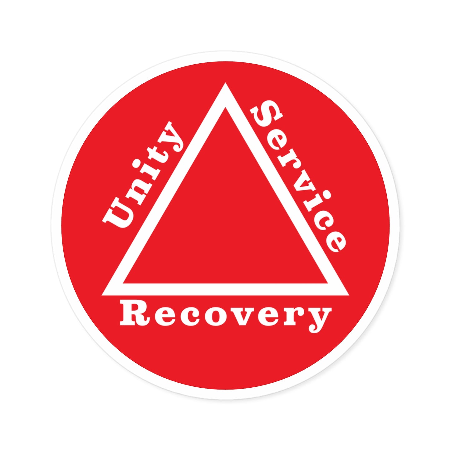 Haler Smith Vinyl Round Sticker - Unity Service Recovery 1 - Red