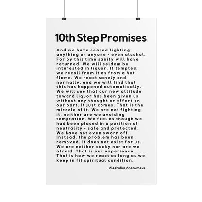 Haler Smith - Poster - Haler Smith Rolled Poster - 10th Step Promises - Vertical White Matte Finish