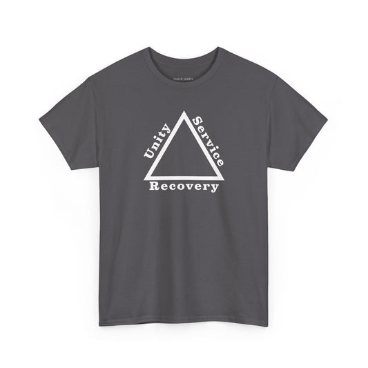 Recovery Short Sleeve T-Shirt | Unity Service Recovery Design 1 On The Front