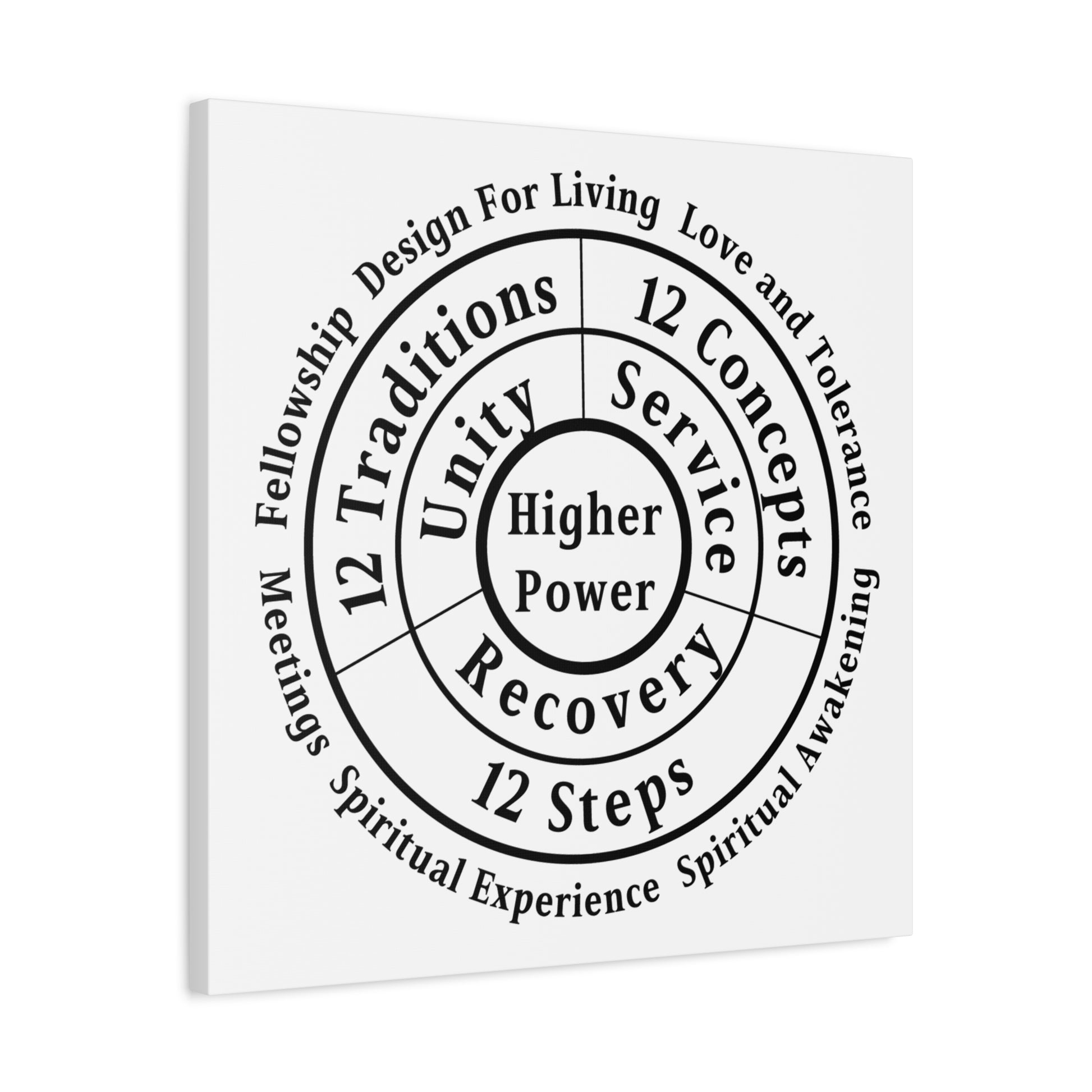 Haler Smith - Canvas - Haler Smith Matte Canvas - Higher Power 1 - White Matte Finish