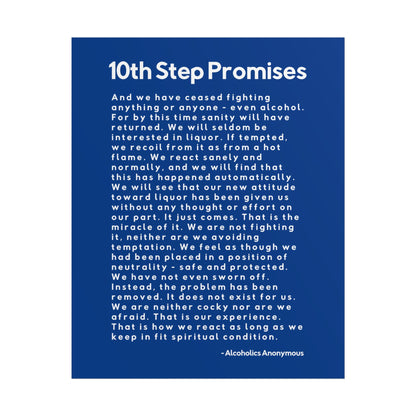 Haler Smith - Poster - Haler Smith Rolled Poster - 10th Step Promises - Vertical Dark Blue Matte Finish
