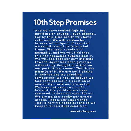 Haler Smith - Poster - Haler Smith Rolled Poster - 10th Step Promises - Vertical Dark Blue Matte Finish
