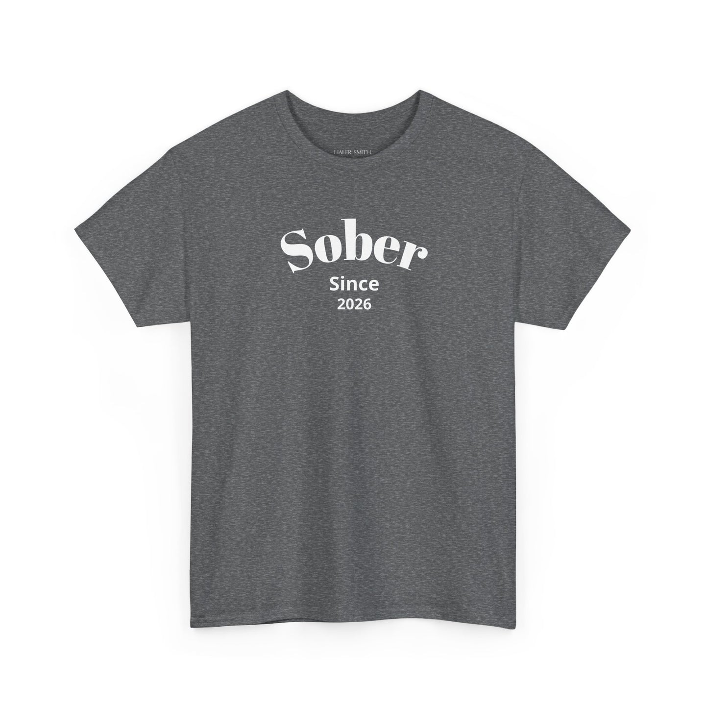 Recovery Short Sleeve T-Shirt | Sober Since Design 1 On The Front