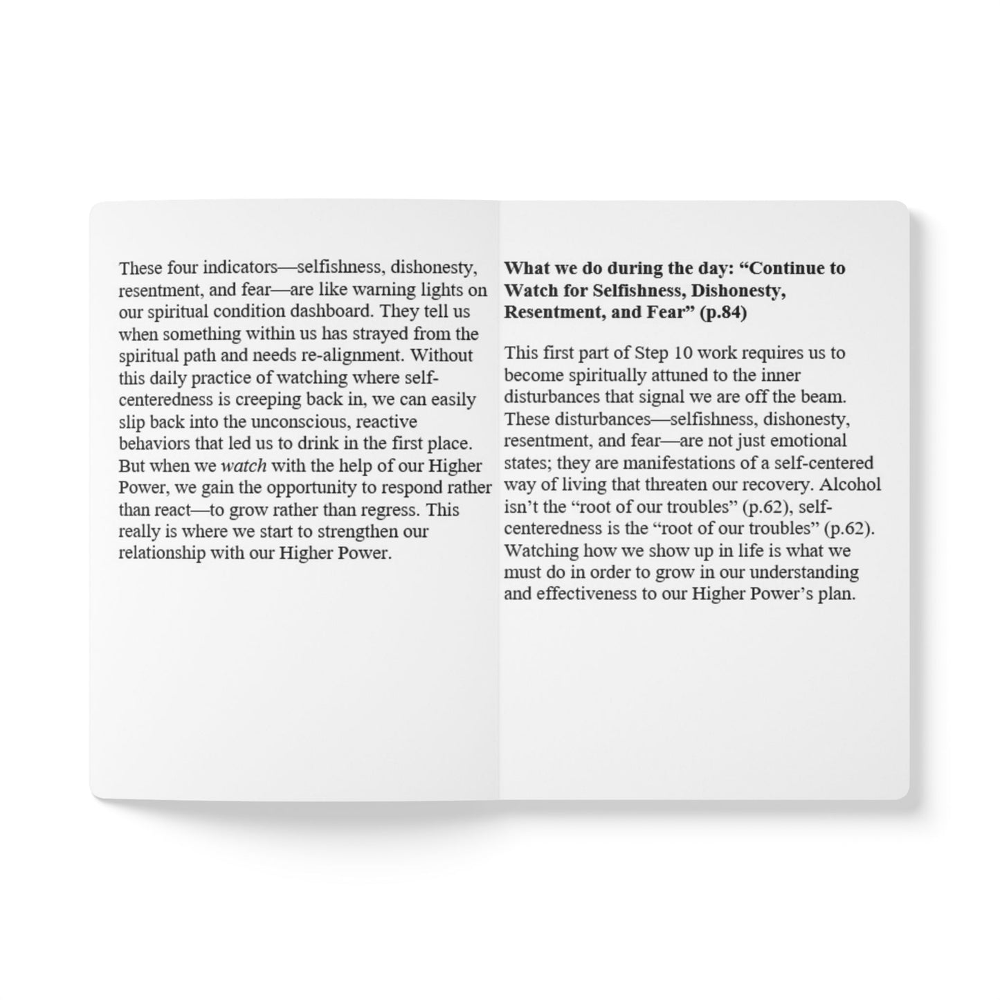 Haler Smith Guided Softcover Journal - Step 10 Daily Inventory - Country Road Scene - White Letters