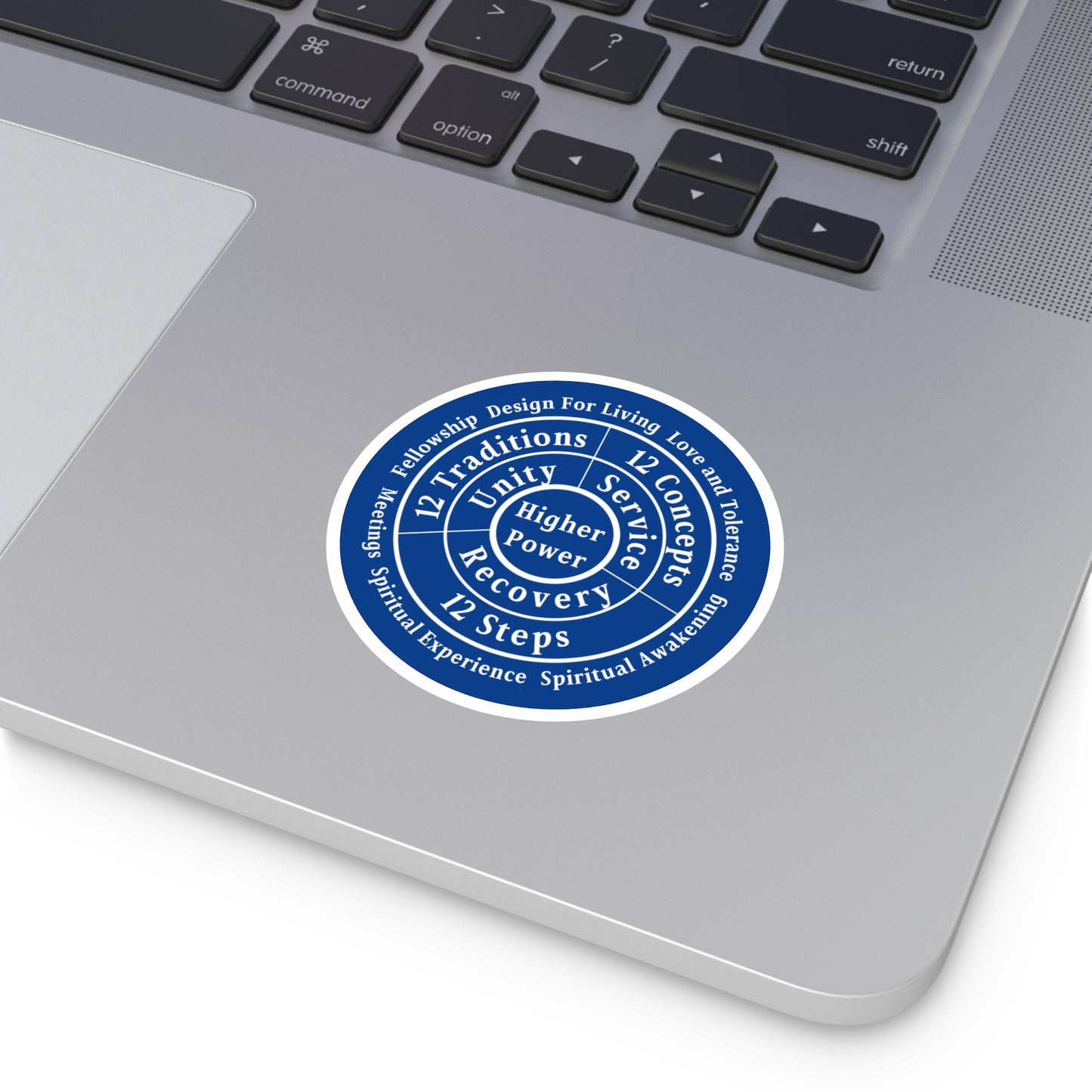 Haler Smith Vinyl Round Sticker - Higher Power 1 - Dark Blue