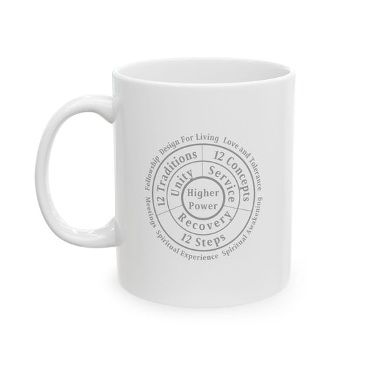 Haler Smith - Mug - Haler Smith Ceramic Mug - Higher Power 1 - Black Letters