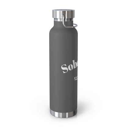 Recovery Insulated Water Bottle 22oz | Sober Life Est. Design 1