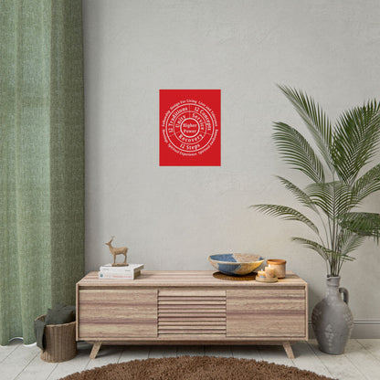 Haler Smith Rolled Poster - Higher Power 1 - Red Matte Finish